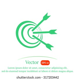 Pictograph of target vector icon.
