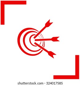 Pictograph of target vector icon.