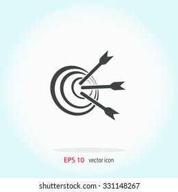 Pictograph of target vector icon.