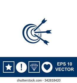 Pictograph of target vector icon.