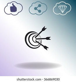 Pictograph of target vector icon.