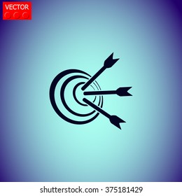 Pictograph of target vector icon.
