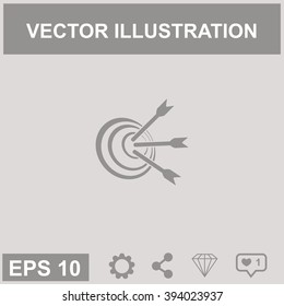 Pictograph of target vector icon.