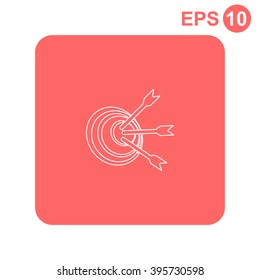 Pictograph of target vector icon.