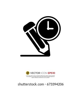 Pictograph of time status for icon