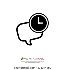 Pictograph of time status for icon