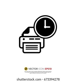 Pictograph of time status for icon