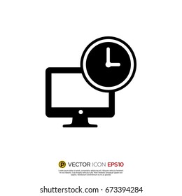 Pictograph of time status for icon