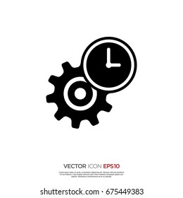 Pictograph of time status for icon