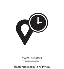 Pictograph of time status for icon