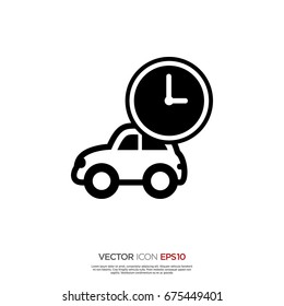 Pictograph of time status for icon