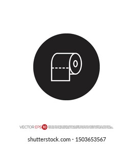 Pictograph of Toilet paper for template logo, icon, and identity vector designs.