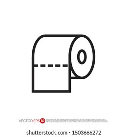 Pictograph of Toilet paper for template logo, icon, and identity vector designs.