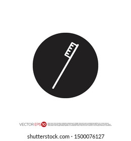 Pictograph of toothbrush for template logo, icon, and identity vector designs.