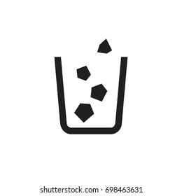 Pictograph of trash can for template logo, icon, and identity vector designs
