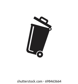 Pictograph of trash can for template logo, icon, and identity vector designs