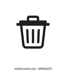 Pictograph of trash can for template logo, icon, and identity vector designs