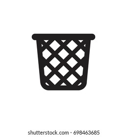 Pictograph of trash can for template logo, icon, and identity vector designs