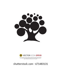 Pictograph of tree for icon, logo and identity designs