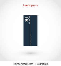 Pictograph of trucki icon, flat design best vector icon