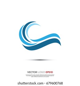 Pictograph of wave for icon, logo and identity designs