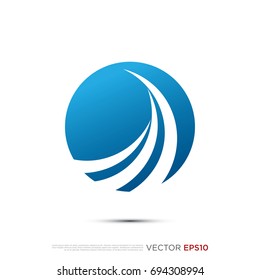 Pictograph of waves for icon, logo and identity designs