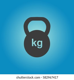 Pictograph of  weight. Flat vector illustration in black on white background.