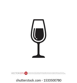 Pictograph of Wine Glass for template logo, icon, and identity vector designs.