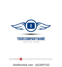 Pictograph of wing with ring style for template logo initial letter O, icon, identity vector designs, and graphic resources.