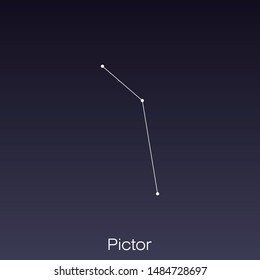 Pictor constellation as it can be seen by the naked eye.