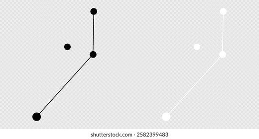 Pictor constellation map set. Vector illustration.