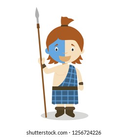 Picts Cartoon Character. Vector Illustration. Kids History Collection.