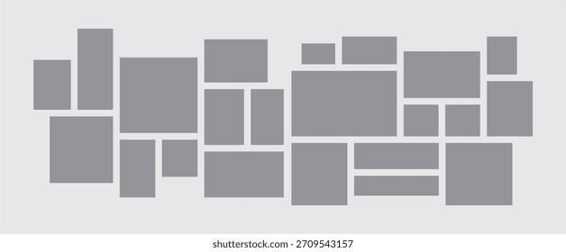 Picture abstract photo frames and digital photo wall template