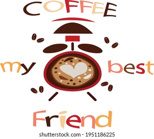 Picture of an alarm clock than looks like coffee