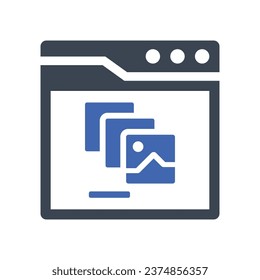 Picture album interface icon, Vector Graphics