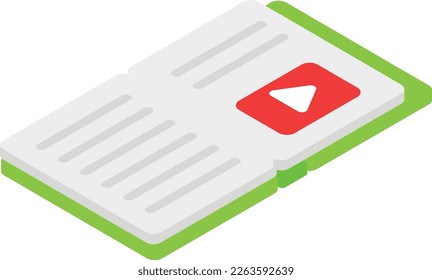 Picture Album isometric Concept, image Gallery Vector Color Icon Design, Video blogger Symbol, vlogger or videography equipment Sign, motion pictures and film maker Stock illustration