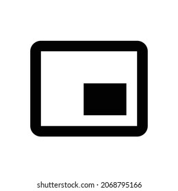 picture in picture alt Icon. Flat style design isolated on white background. Vector illustration