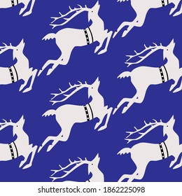 The picture background with reindeer, bright background of Christmas reindeer.
