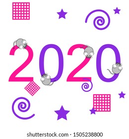 The picture background, screensaver 2020, bright background. Vector background for new year.