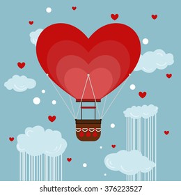 Picture of the balloon in the shape of heart