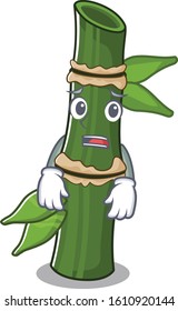 A picture of bamboo showing afraid look face