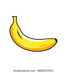 picture of a banana in yellow