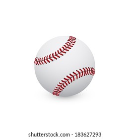 picture of baseball ball on white background, vector eps 10 illustration