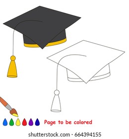 Picture to be colored, the coloring book for preschool kids with easy educational gaming level.