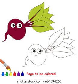 Picture to be colored, the coloring book for preschool kids with easy educational gaming level.