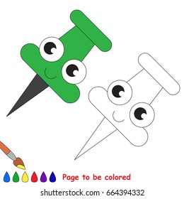 Picture to be colored, the coloring book for preschool kids with easy educational gaming level.