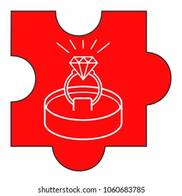 picture of a beautiful diamond ring in a box.sketch for decoration of a wedding or engagement.Picture for a postcard with a proposal to marry.icon for web site wedding services.background for wedding