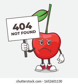 Ein Bild von Kirschenkartoon-Maskottchen mit einer 404-Pappe