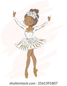 Picture of a black girl dancing ballet