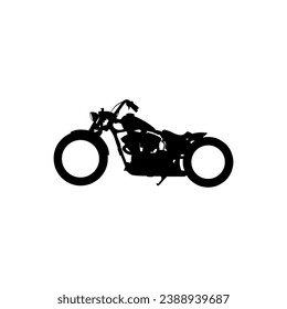 picture of a black motorbike, on a white background.